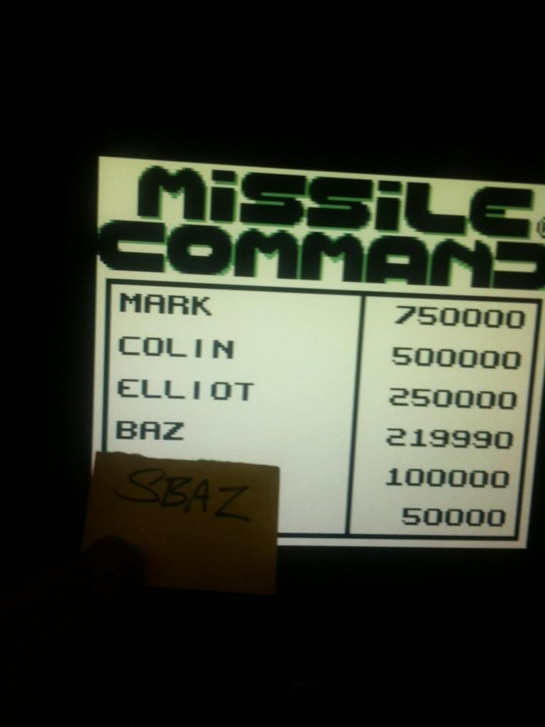 Missile Command 219,990 points