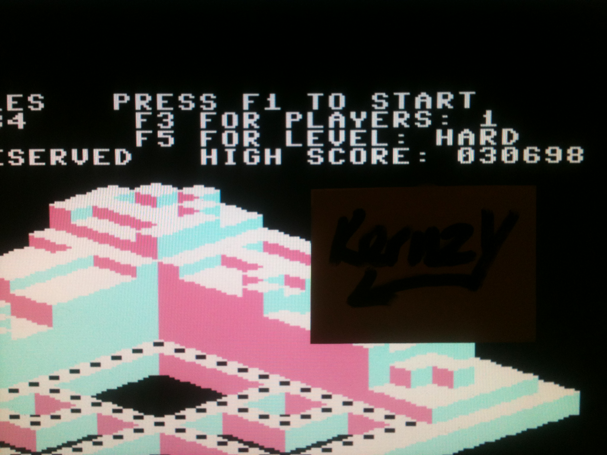 kernzy: Crystal Castles [US Gold/Atari] [Hard] (Commodore 64 Emulated) 30,698 points on 2015-05-04 13:26:54