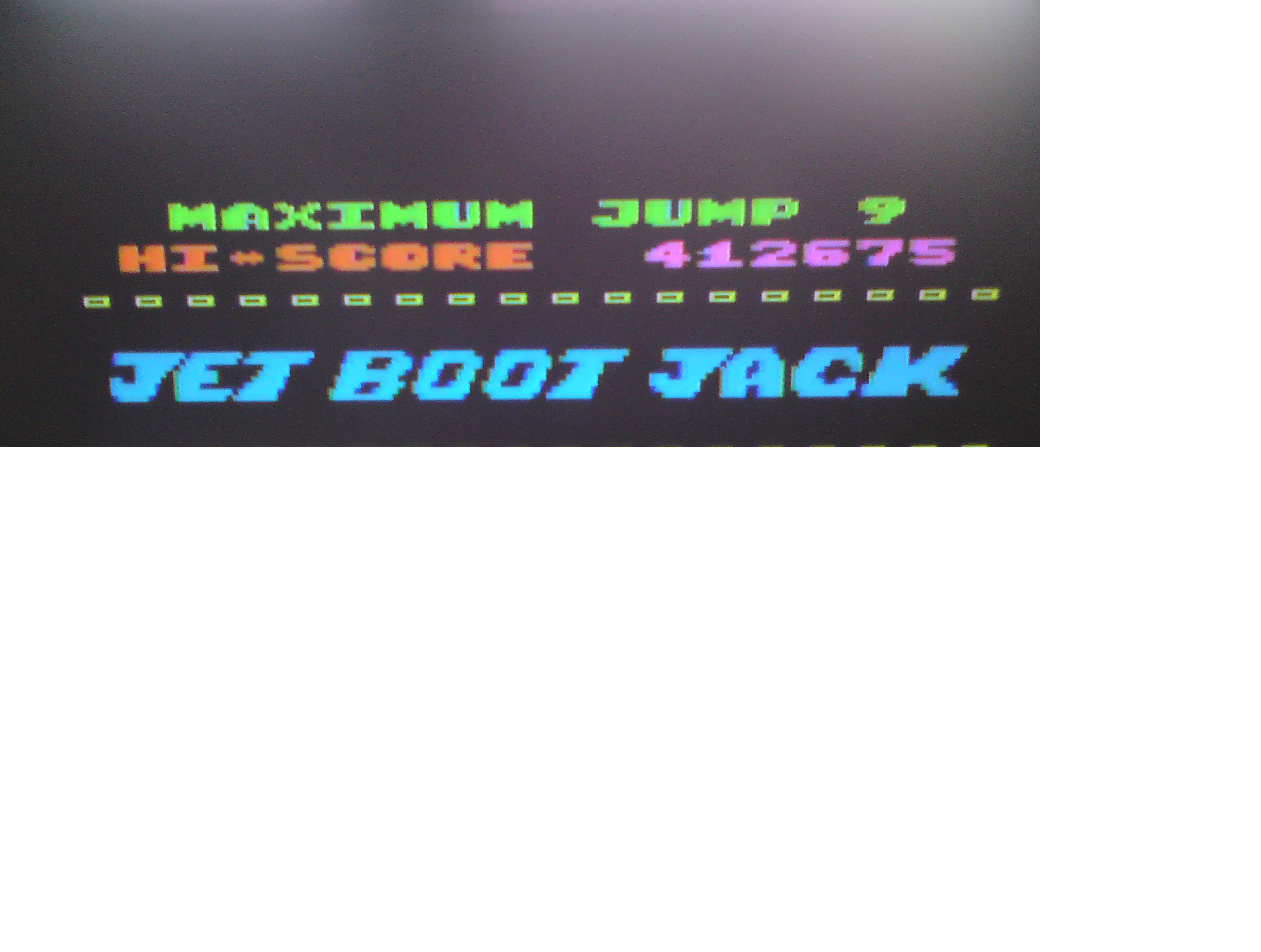 McKong: Jet boot  Jack (Atari 400/800/XL/XE) 412,675 points on 2015-05-07 06:49:38