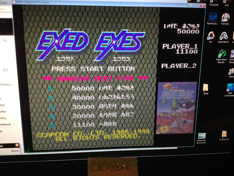 cncfreak: Capcom Generations 3: Exed Exes (Playstation 1 Emulated) 11,100 points on 2013-10-28 14:18:34
