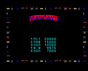 BarryBloso: Mayday [mayday] (Arcade Emulated / M.A.M.E.) 9,975 points on 2015-05-17 05:35:56