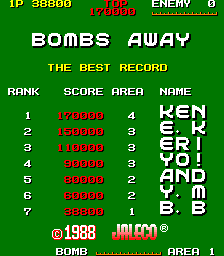 BarryBloso: Bombs Away [bombsa] (Arcade Emulated / M.A.M.E.) 38,800 points on 2015-06-02 06:28:22