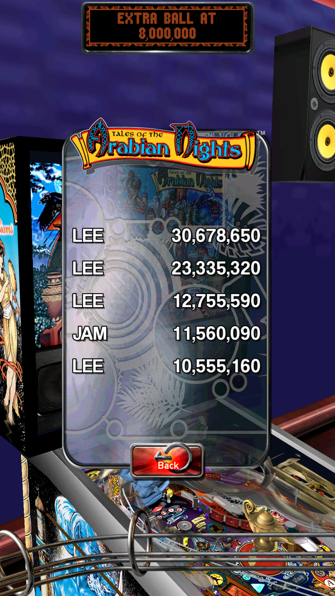LeeJ07: Pinball Arcade: Arabian Knights (Android) 30,678,650 points on 2015-06-04 21:11:01