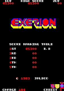 BarryBloso: Exerion (Arcade Emulated / M.A.M.E.) 45,300 points on 2015-06-07 05:11:08