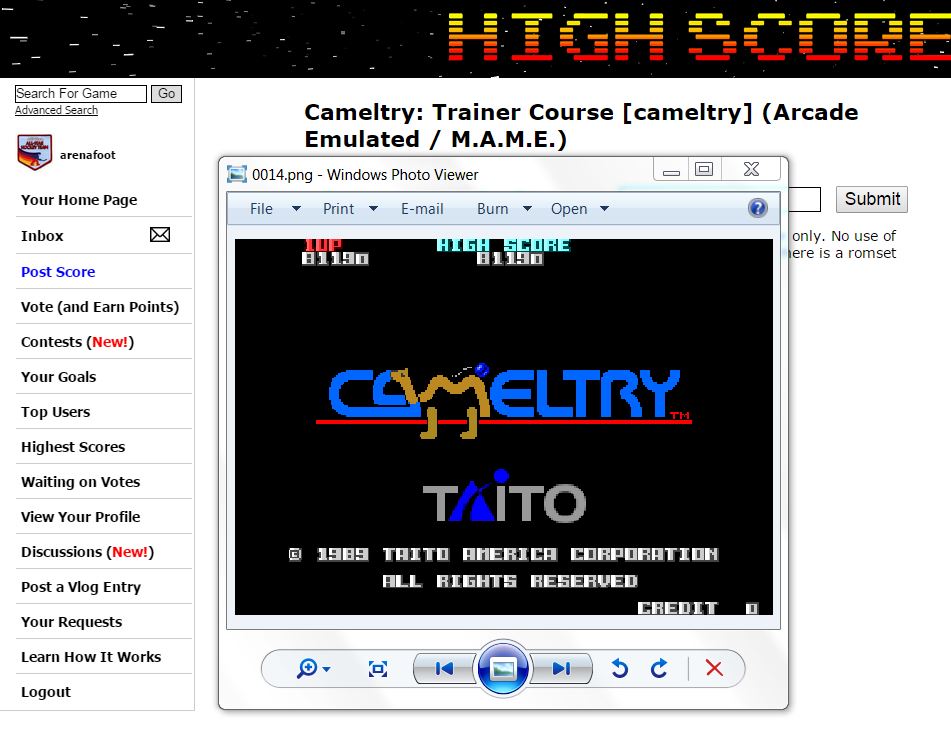 arenafoot: Cameltry: Trainer Course [cameltry] (Arcade Emulated / M.A.M.E.) 81,190 points on 2015-06-09 15:44:42