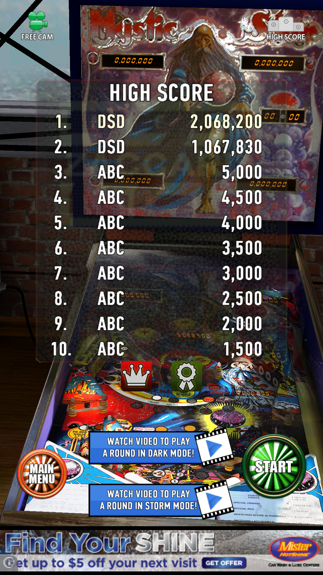 zaccaria pinball mystic star