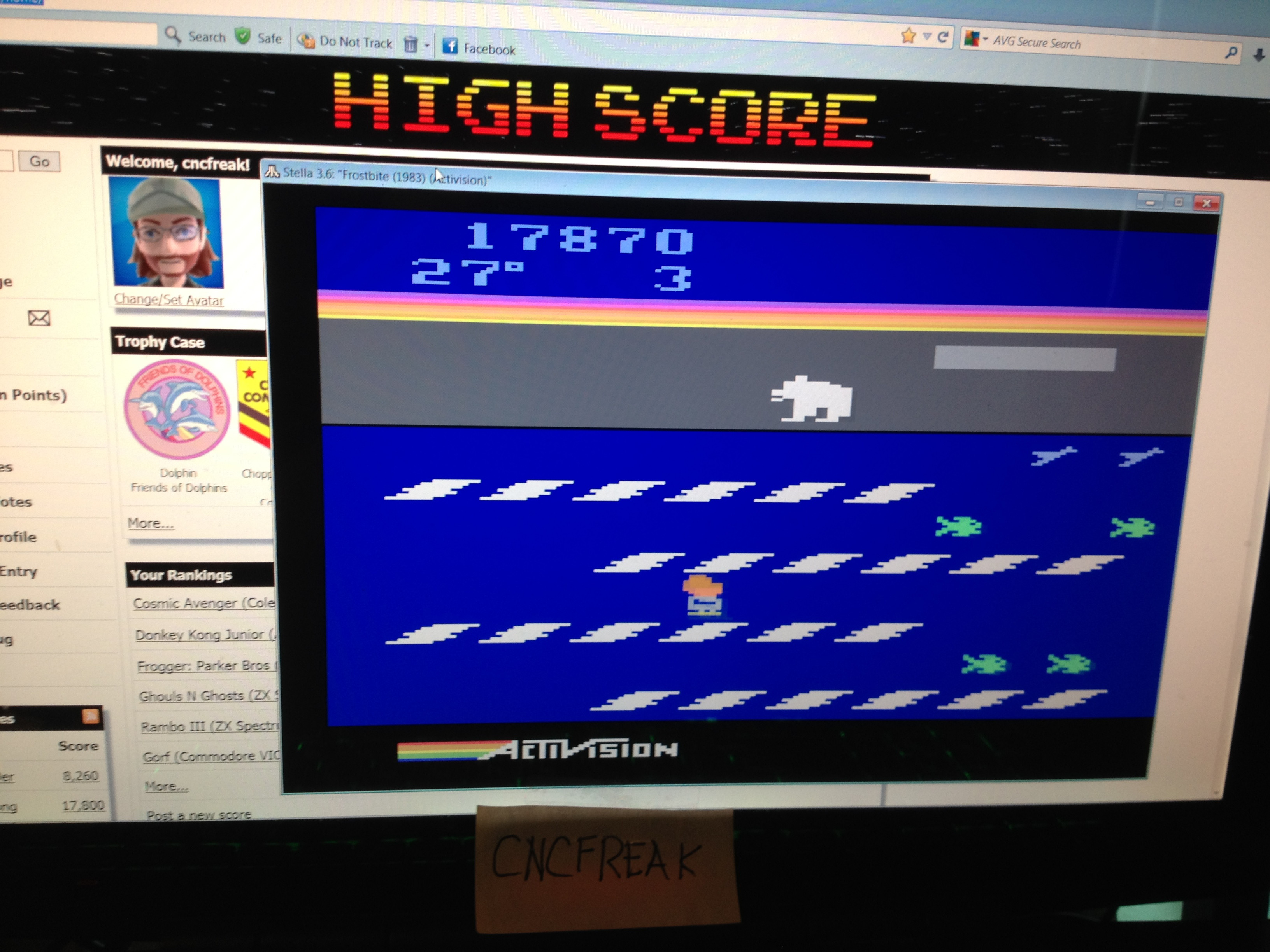 cncfreak: Frostbite (Atari 2600 Emulated) 17,870 points on 2013-11-04 05:52:50