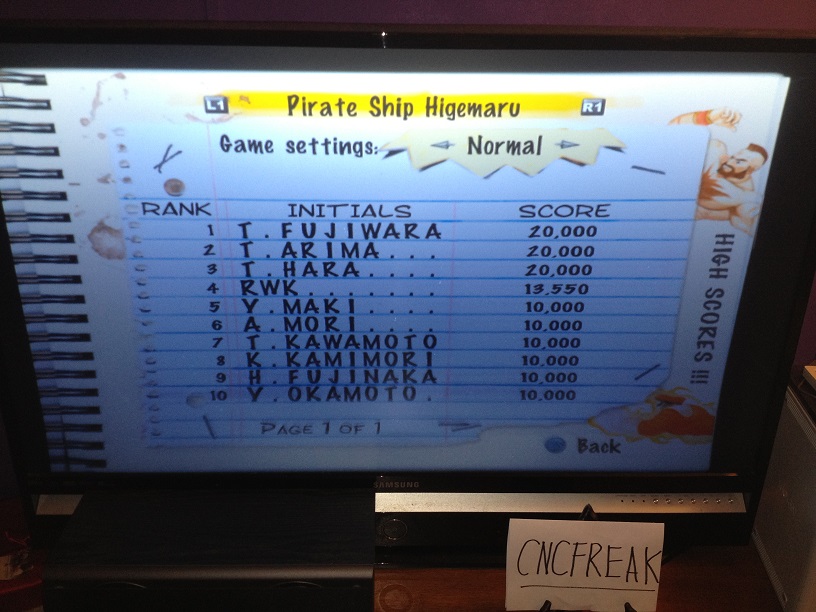 cncfreak: Capcom Classics Vol 1: Pirate Ship Higemaru (Playstation 2) 13,550 points on 2013-11-08 10:04:35