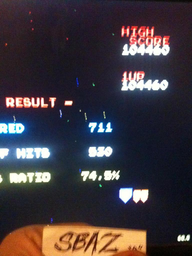 Galaga 104,460 points