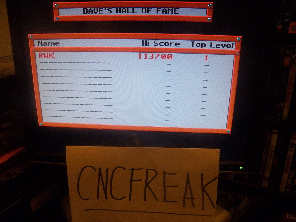 cncfreak: Dangerous Dave Goez Nutz (PC Emulated / DOSBox) 113,700 points on 2013-12-16 22:47:18