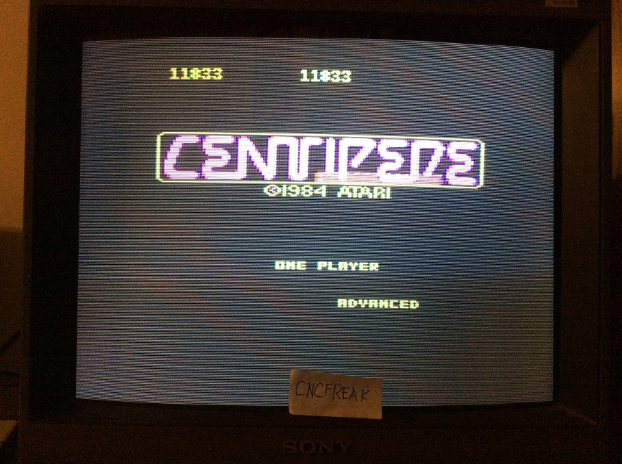 cncfreak: Centipede: Advanced (Atari 7800) 11,833 points on 2014-01-27 19:47:40