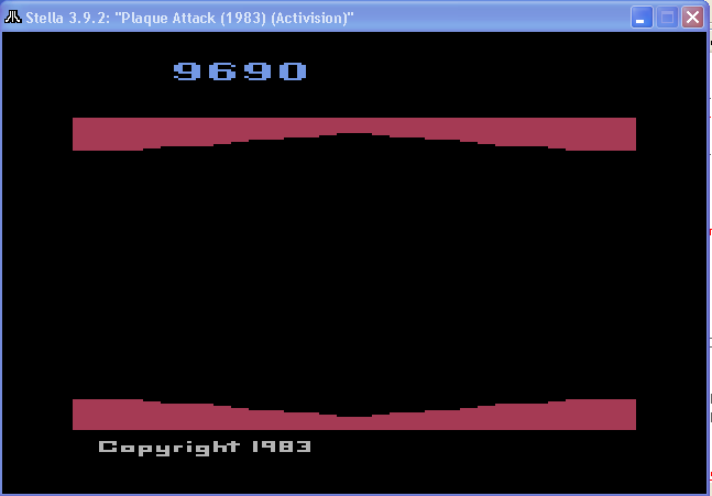 arenafoot: Plaque Attack (Atari 2600 Emulated Novice/B Mode) 9,690 points on 2014-01-30 00:26:20