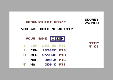 Commodore Skier 293,480 points