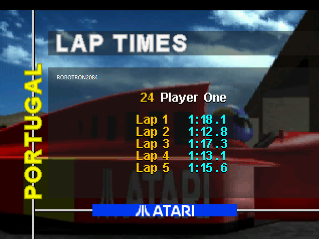 World Tour Racing: Portugal [Free Practice] Skill: Not Too Fast time of 0:01:12.8