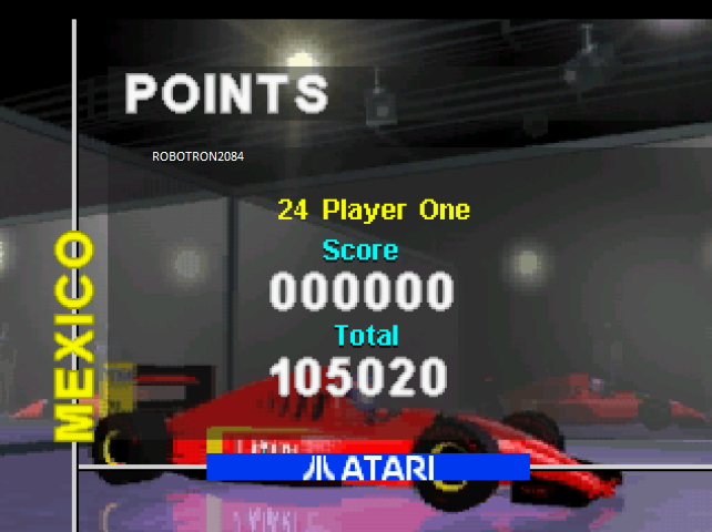World Tour Racing [Arcade Mode] Skill: Not Too Fast 105,020 points