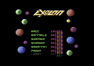 Macc: Exolon (Commodore 64 Emulated) 124,050 points on 2014-02-24 07:06:21