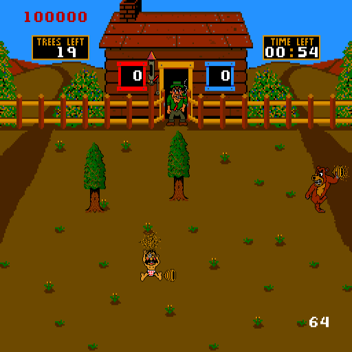 DBCooper: Timber (Arcade Emulated / M.A.M.E.) 1,100,000 points on 2014-03-03 09:22:45