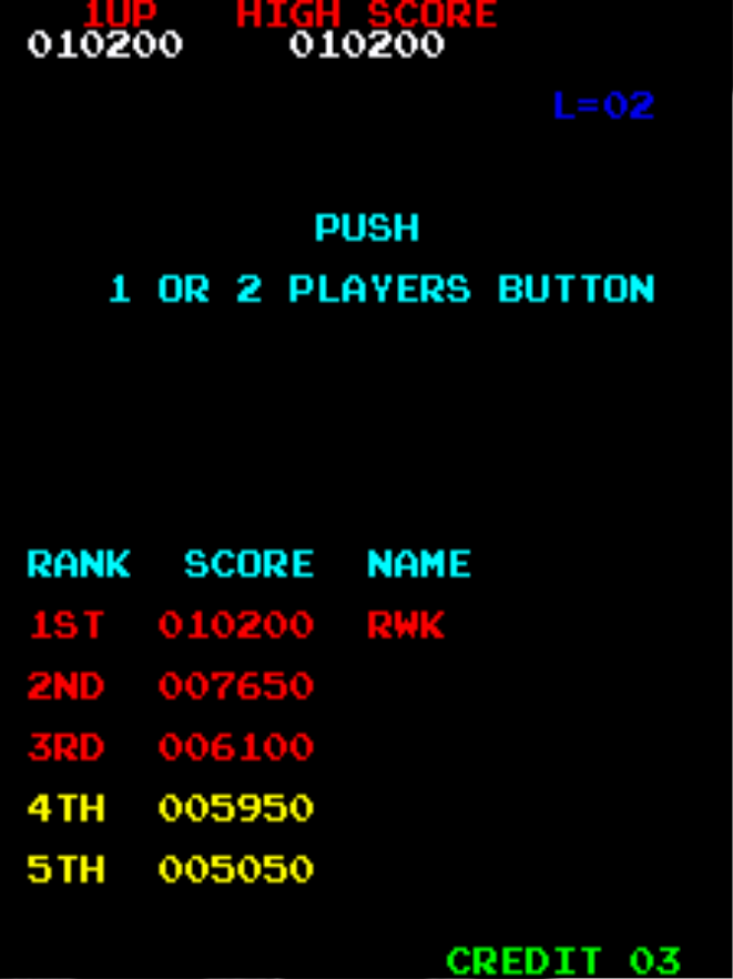 Donkey Kong 10,200 points