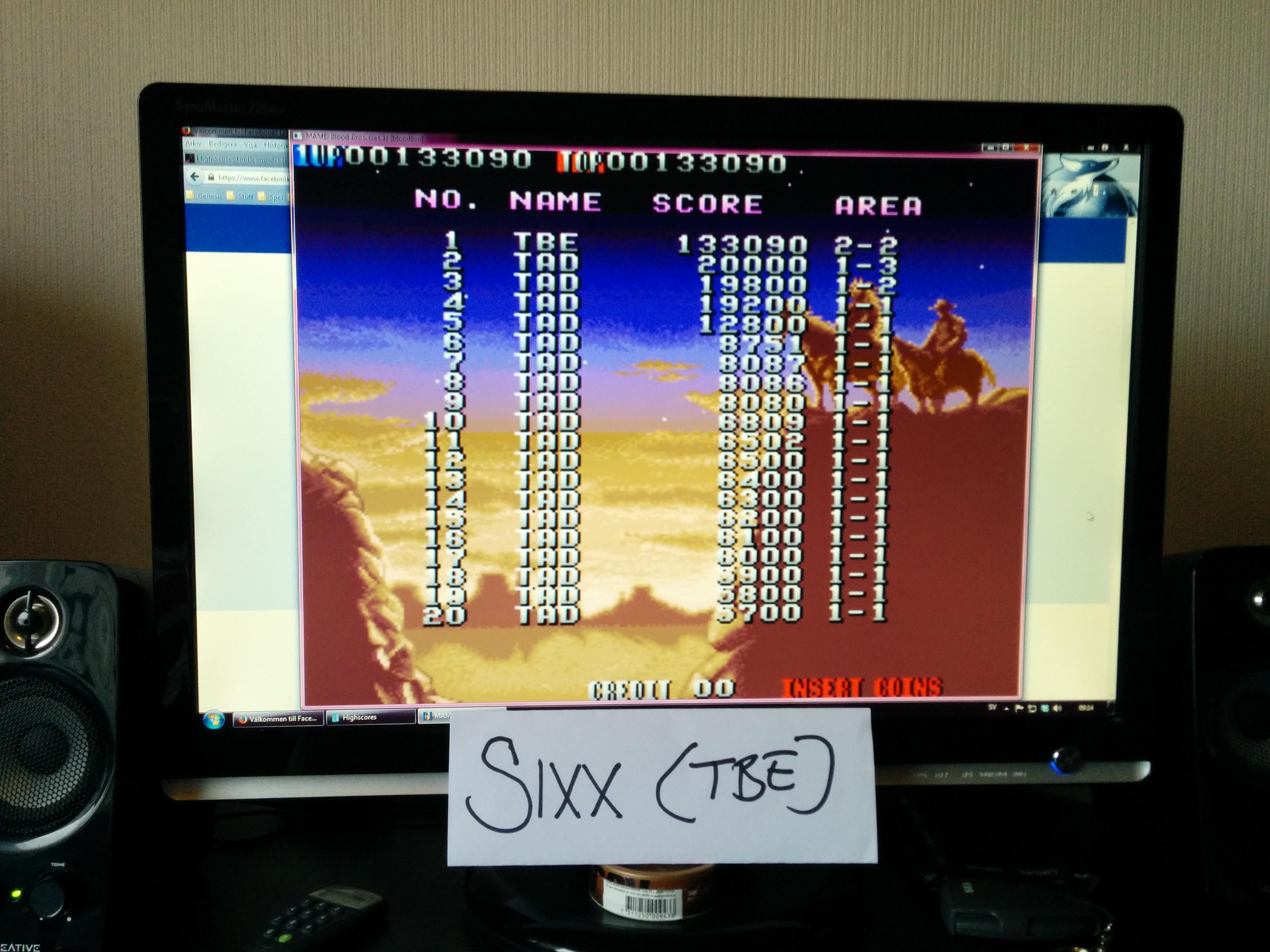 Sixx: Blood Bros. (Arcade Emulated / M.A.M.E.) 133,090 points on 2014-03-19 02:16:57