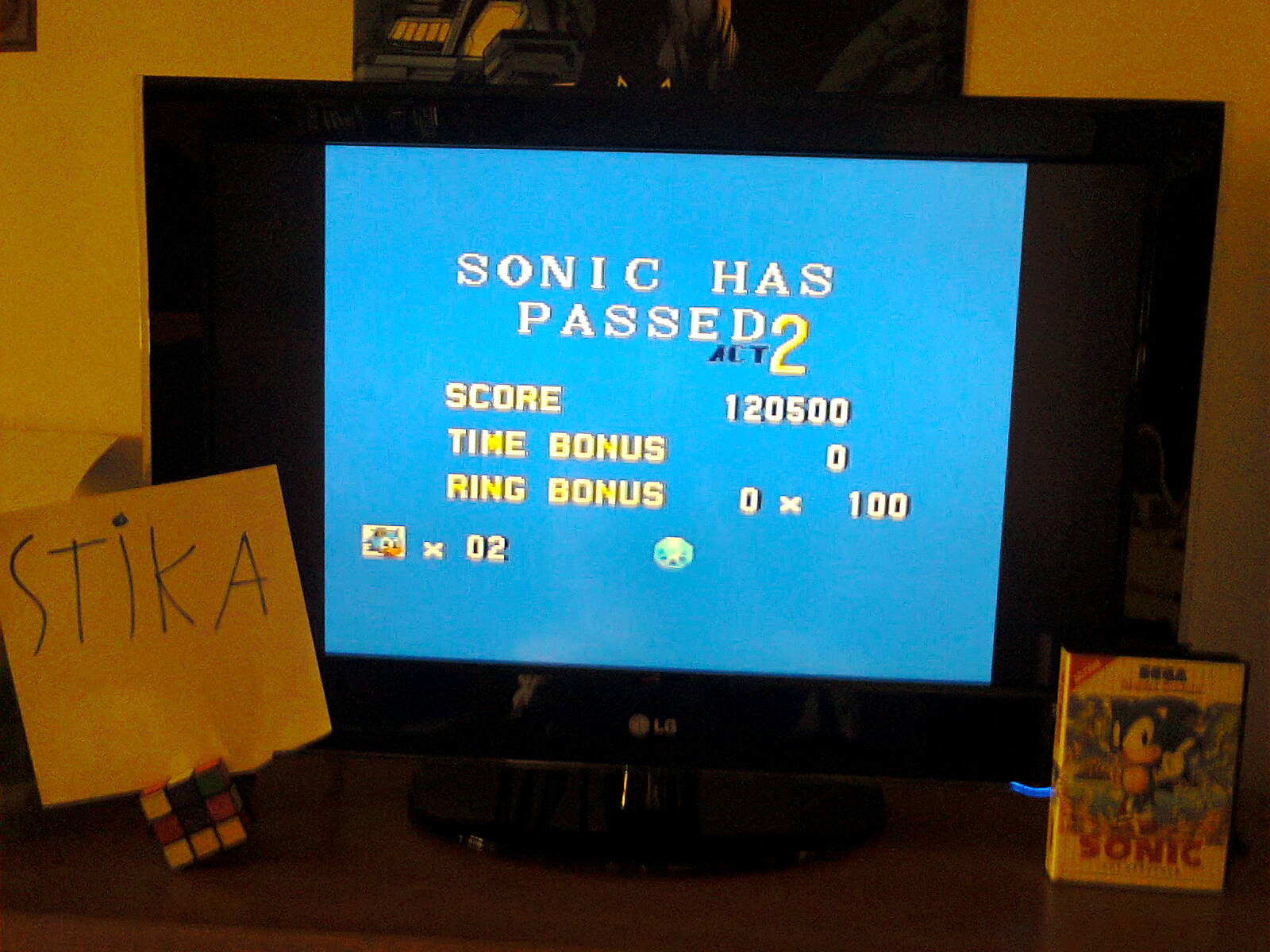 Sonic the Hedgehog 120,500 points