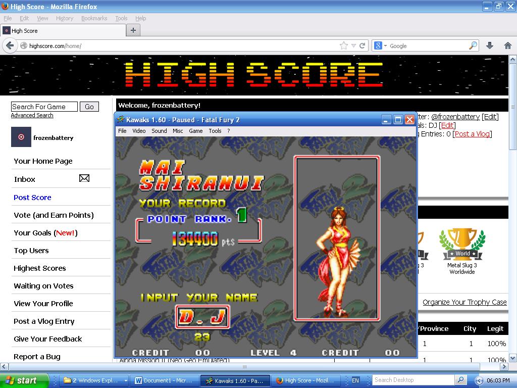 Fatal Fury 2 134,400 points