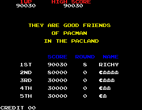 Pac-Land 90,030 points
