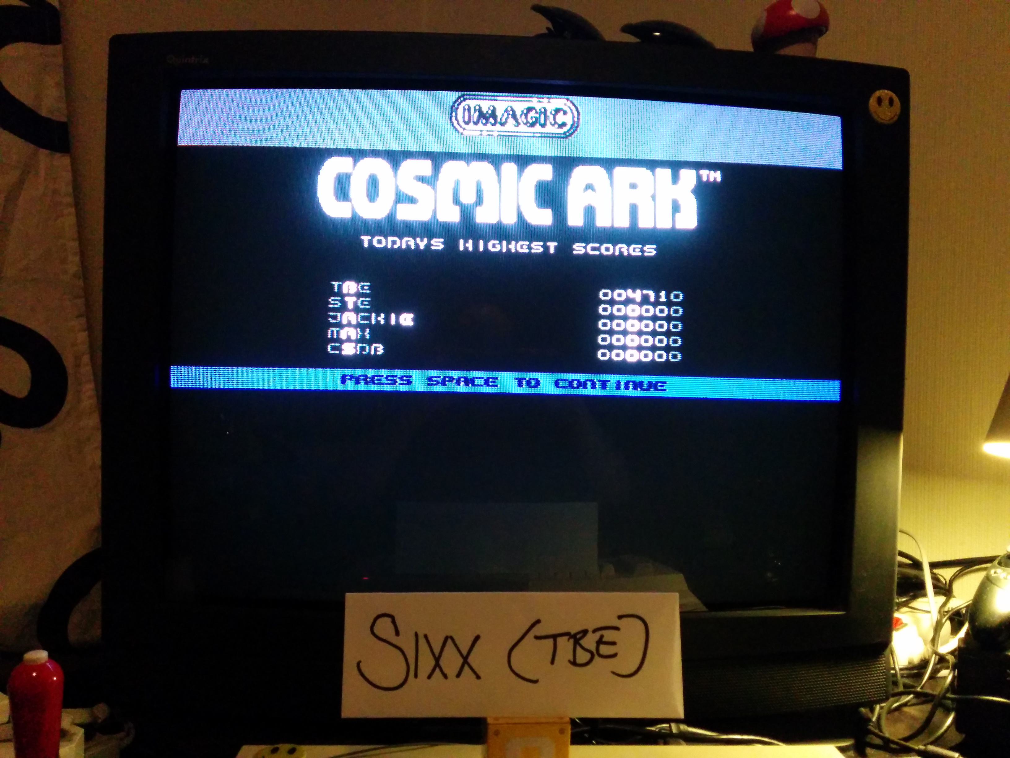 Sixx: Cosmic Ark (Commodore 64) 4,710 points on 2014-04-04 19:15:21