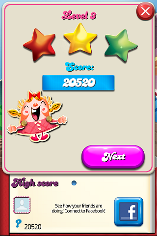 Candy Crush Saga: Level 003 20,520 points
