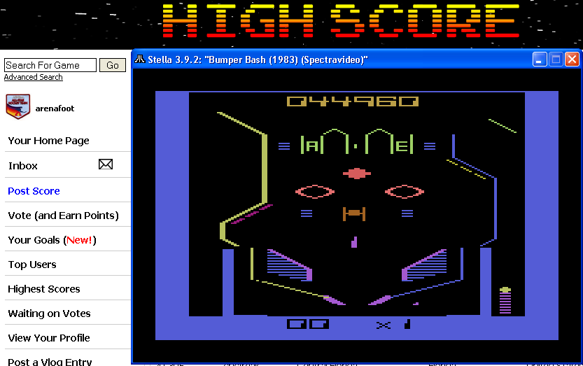 arenafoot: Bumper Bash (Atari 2600 Emulated) 44,960 points on 2014-04-06 11:04:25