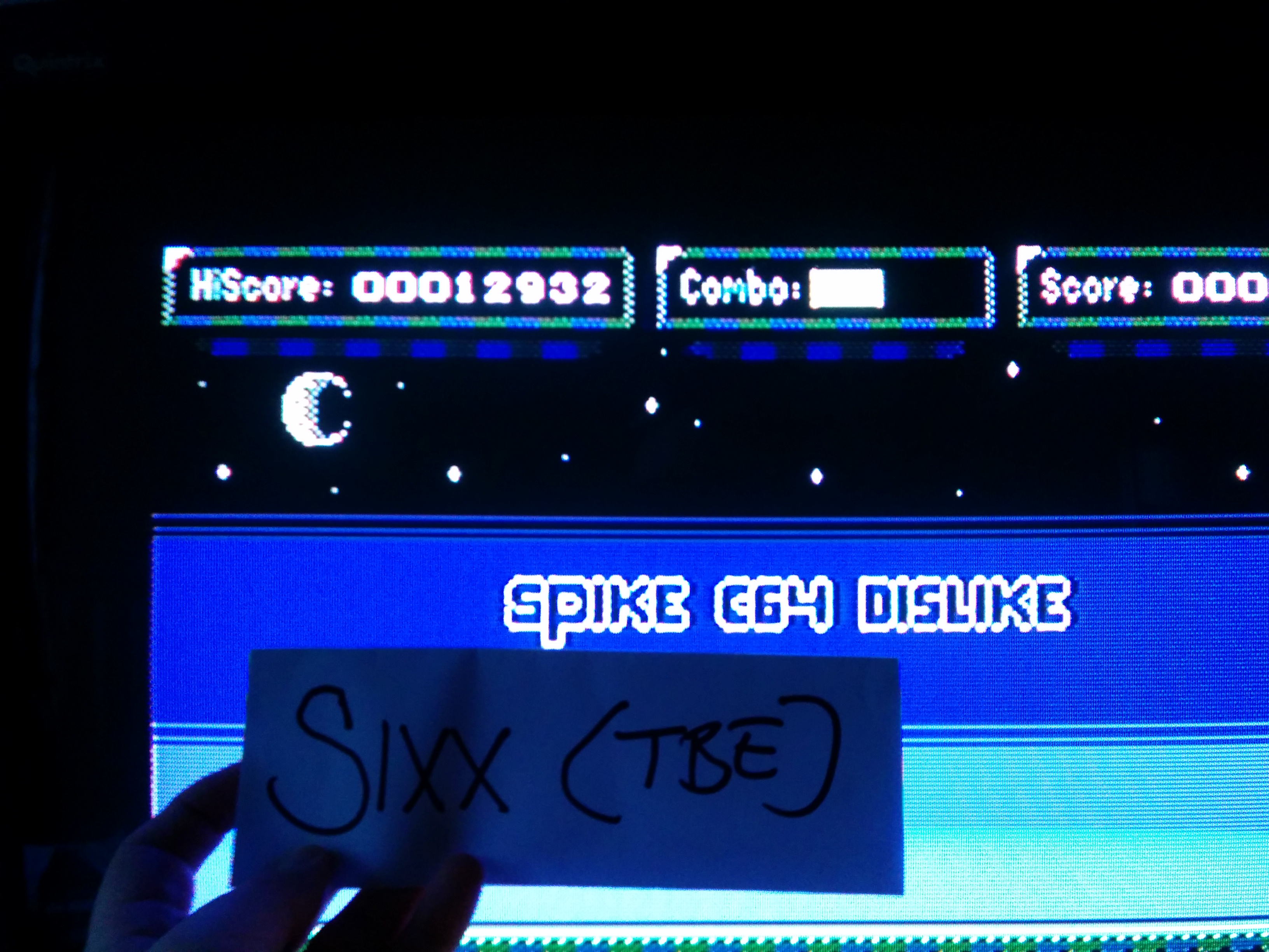 Sixx: Spike C64 Dislike (Commodore 64) 12,932 points on 2014-04-06 15:35:27