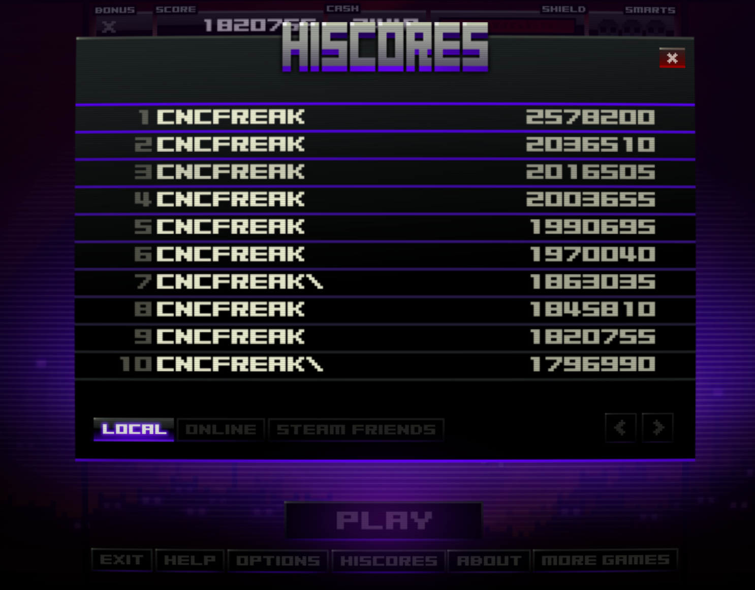 cncfreak: Titan Attacks (PC) 1,820,755 points on 2014-04-07 20:11:03