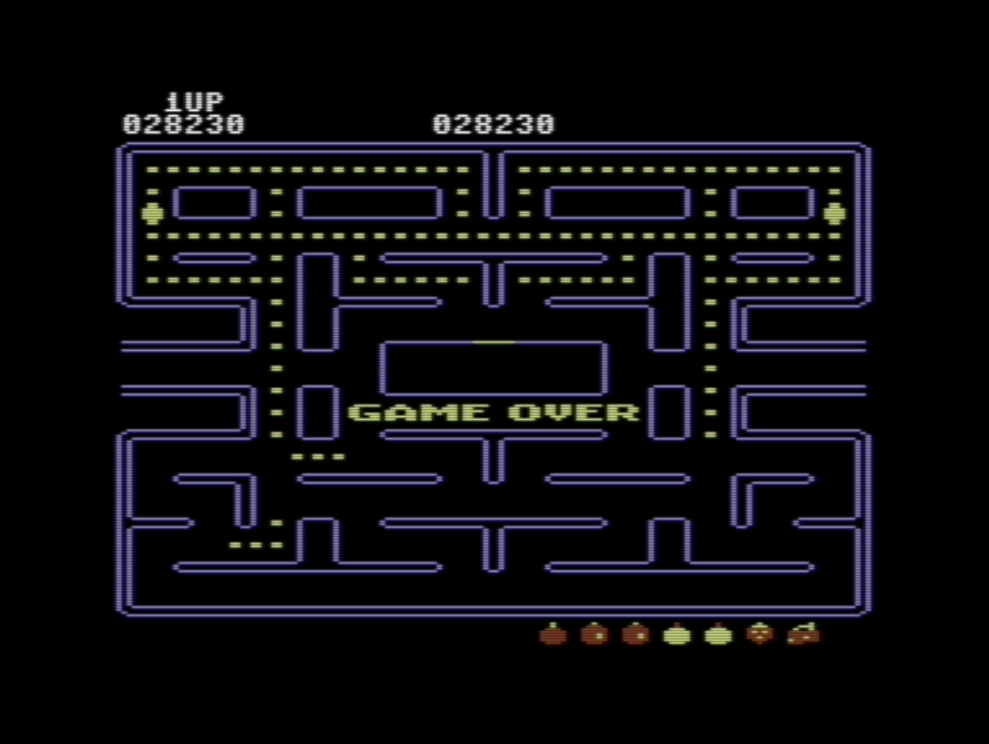 ClausLarsen: Pac-Man (Commodore 64 Emulated) 28,230 points on 2014-04-17 17:46:39