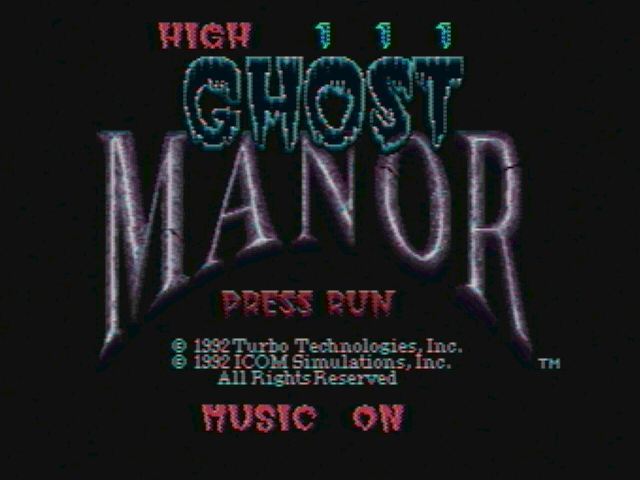 cncfreak: Ghost Manor (TurboGrafx-16/PC Engine) 4,700 points on 2014-04-20 09:27:15