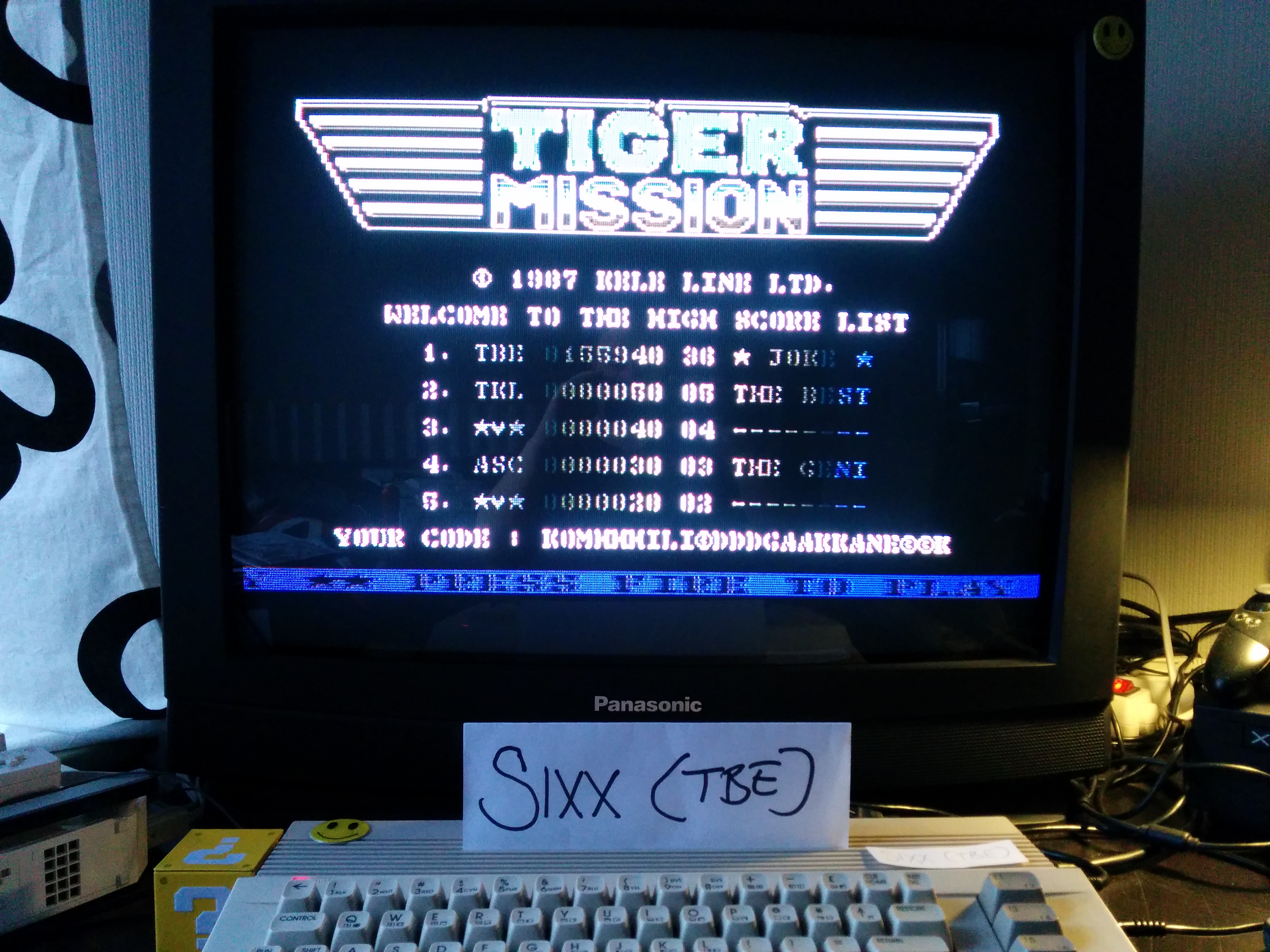 Sixx: Tiger Mission (Commodore 64) 155,940 points on 2014-04-24 05:37:49