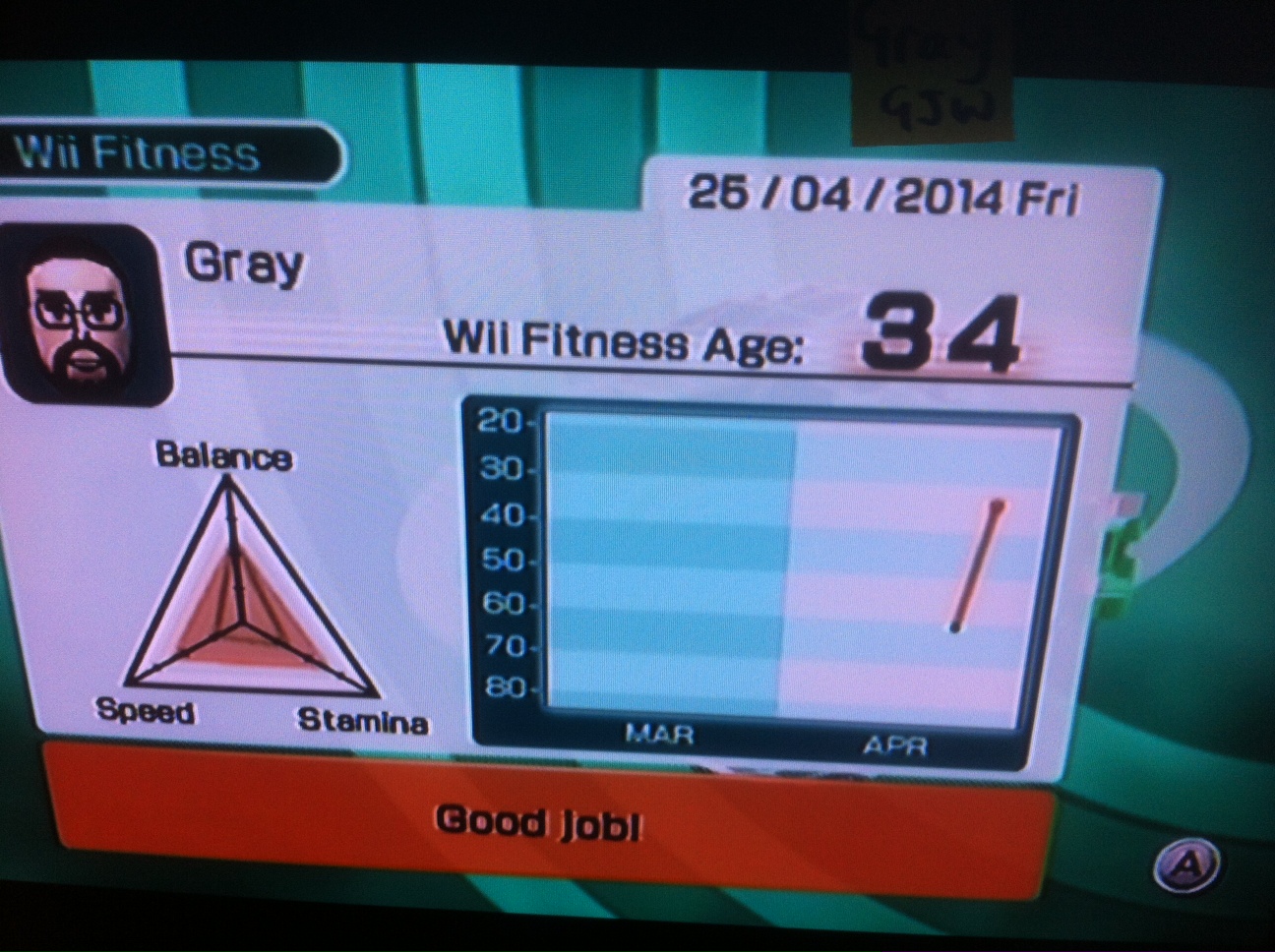 Wii Sports: Fitness [Age] 34 points