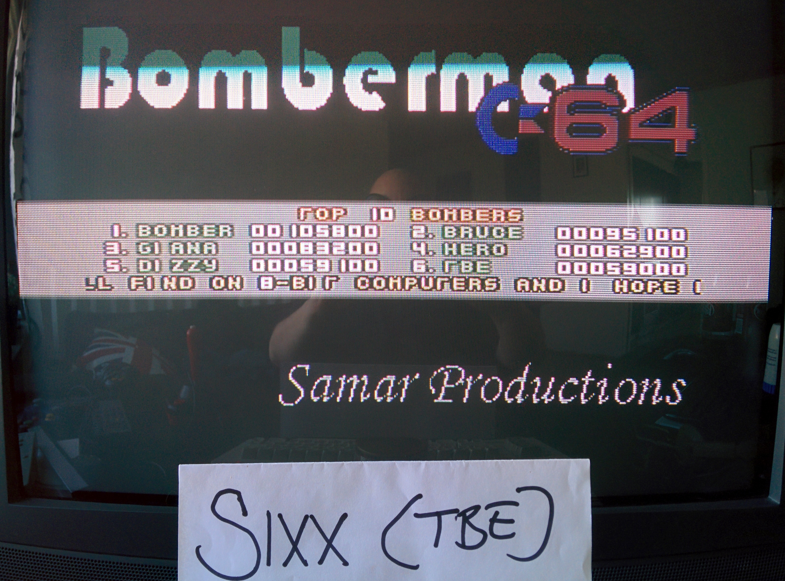 Sixx: Bomberman C64 (Commodore 64) 59,000 points on 2014-04-26 04:35:49