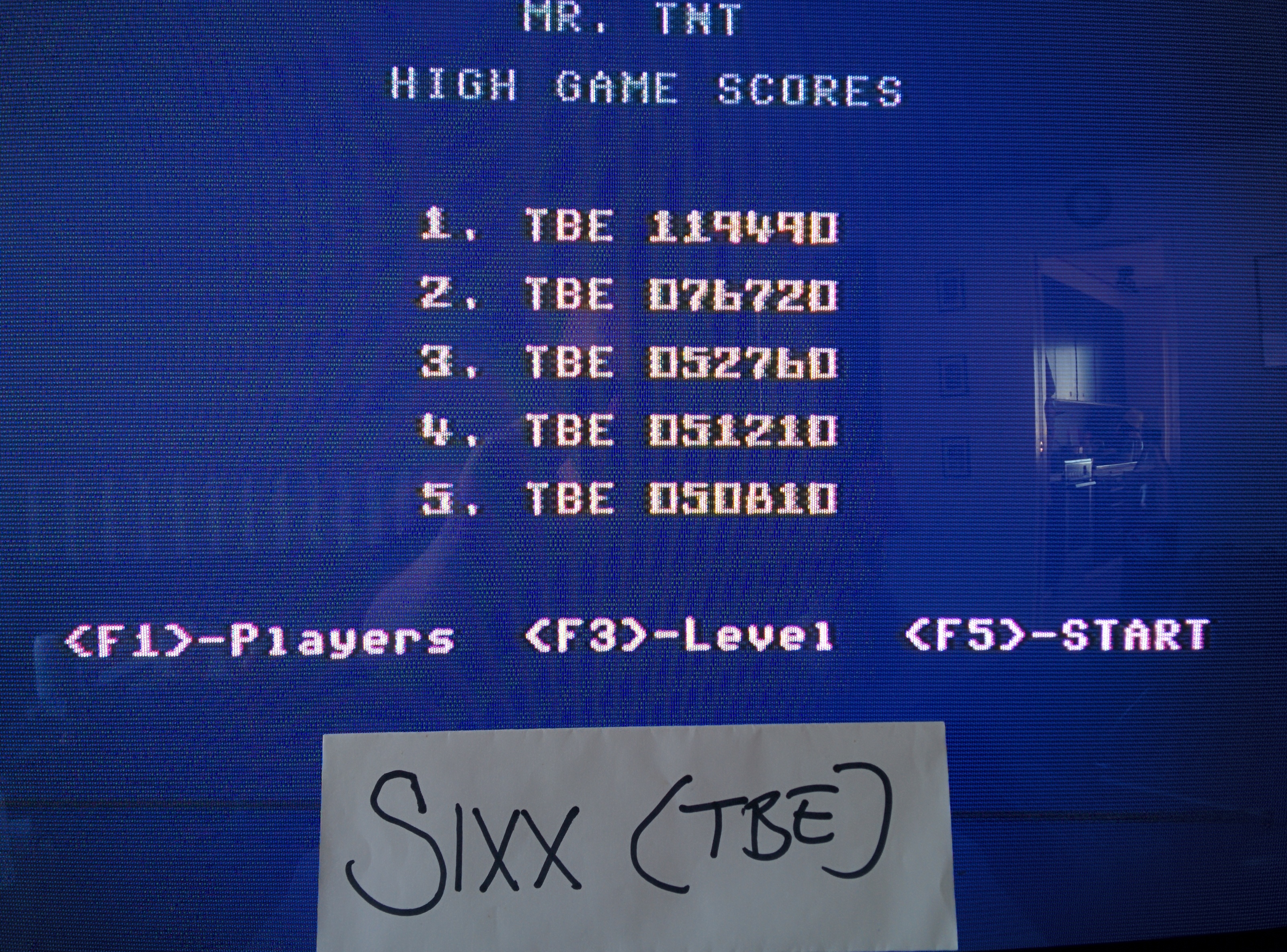 Sixx: Mr. TNT (Commodore 64) 119,490 points on 2014-04-29 10:43:46