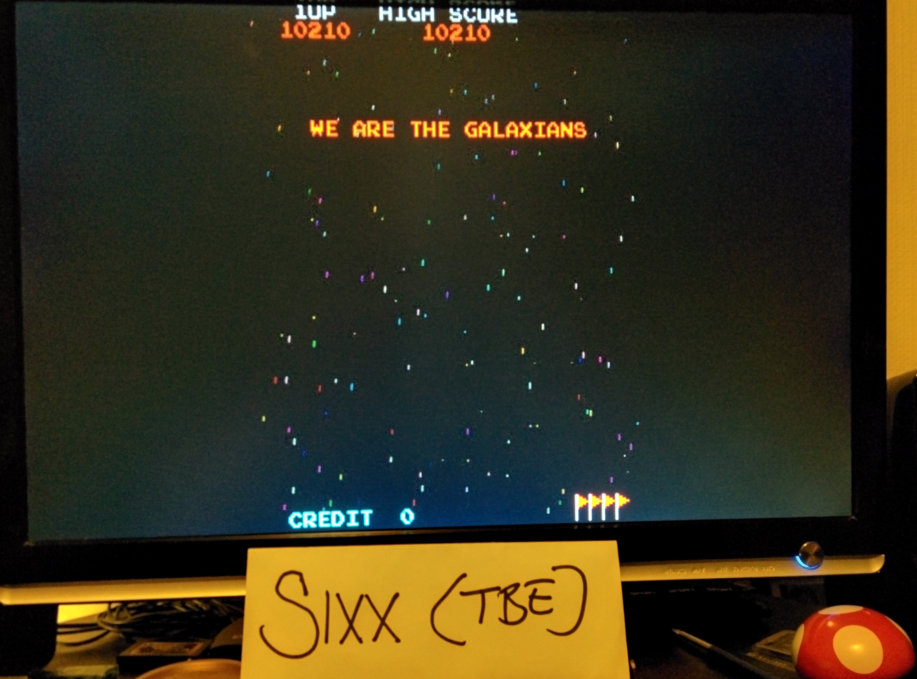 Sixx: Galaxian (Arcade Emulated / M.A.M.E.) 10,210 points on 2014-05-01 15:31:40