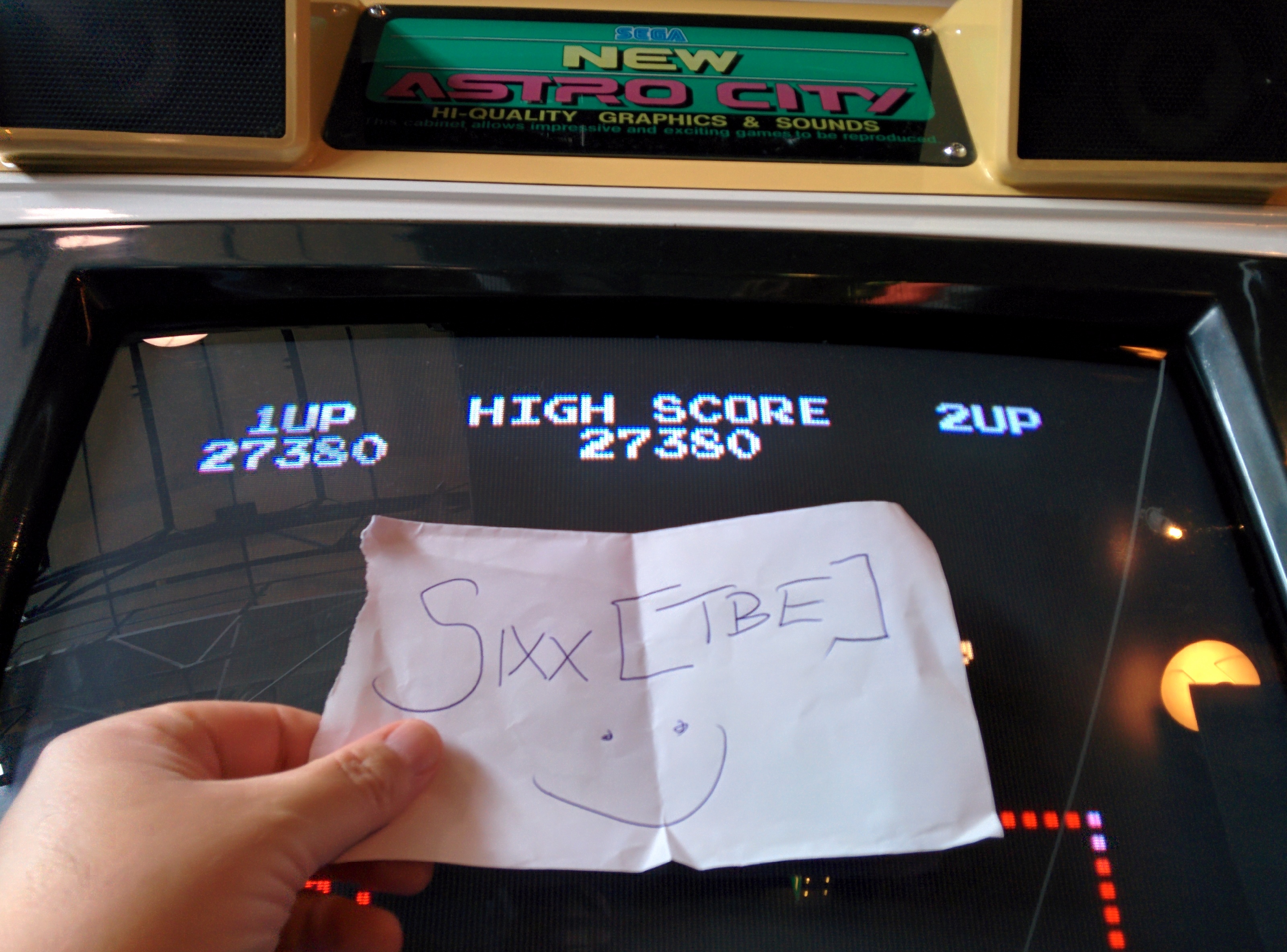 Sixx: Ms. Pac-Man (Arcade) 27,380 points on 2014-05-03 15:50:58