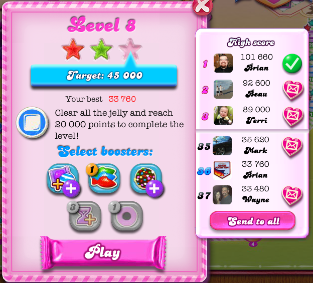 arenafoot: Candy Crush Saga: Level 008 (Web) 33,760 points on 2014-05-03 17:26:43