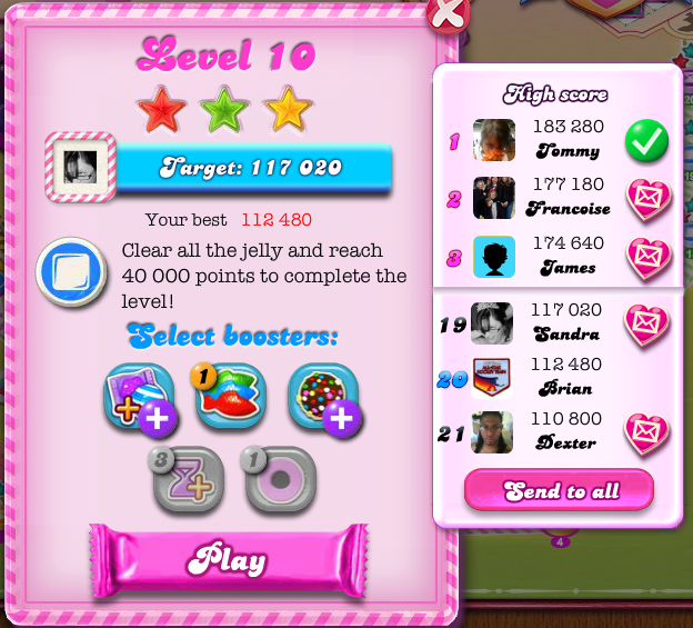 arenafoot: Candy Crush Saga: Level 010 (Web) 112,480 points on 2014-05-03 17:28:59
