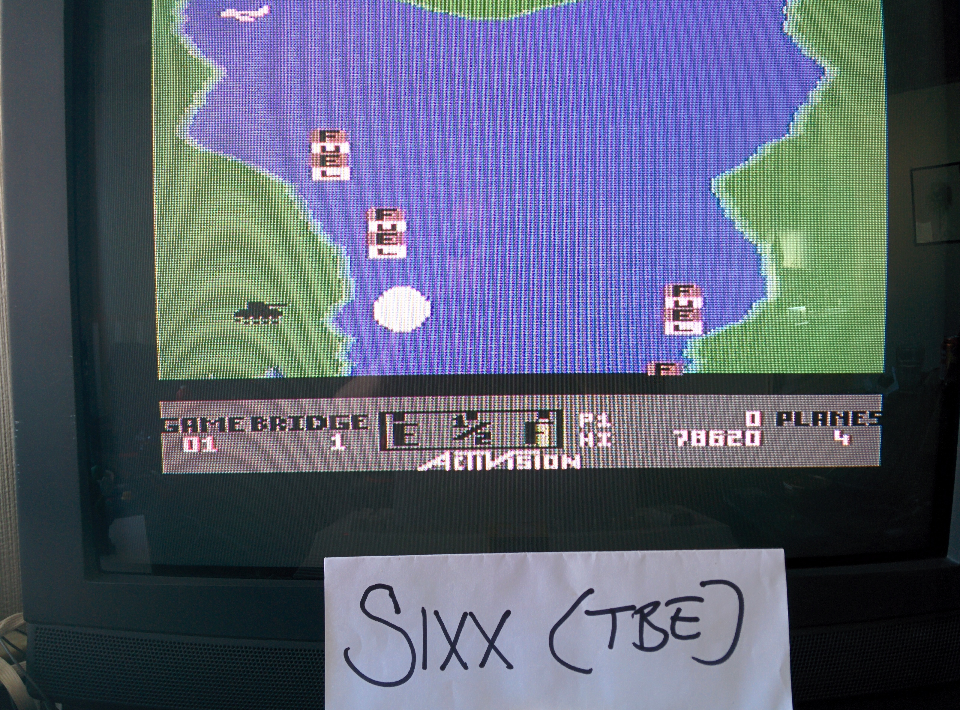 Sixx: River Raid (Commodore 64) 78,620 points on 2014-05-04 06:25:33
