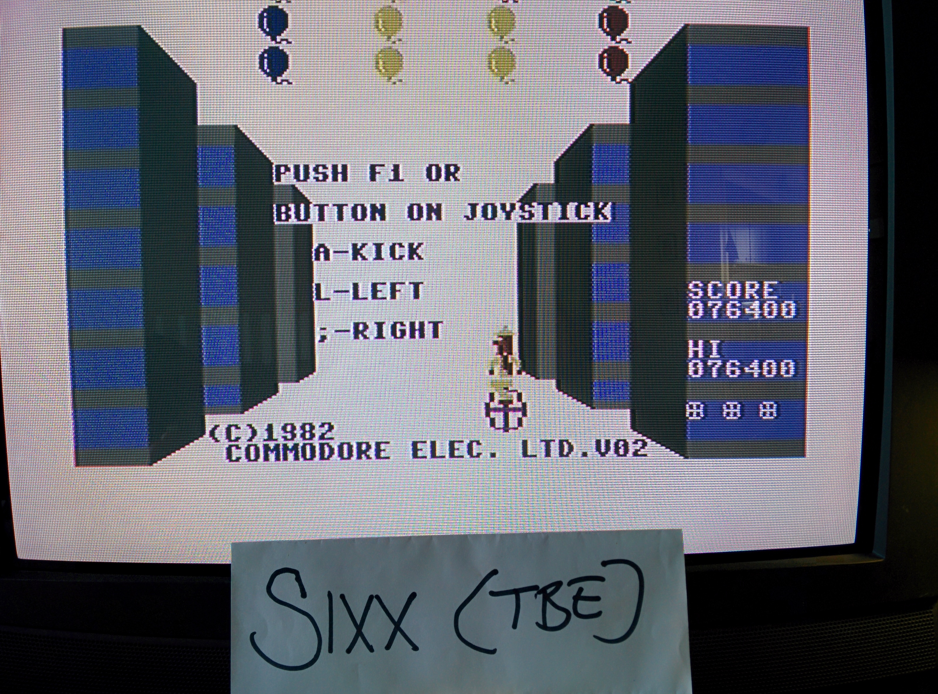 Sixx: Kickman (Commodore 64) 76,400 points on 2014-05-04 11:33:17