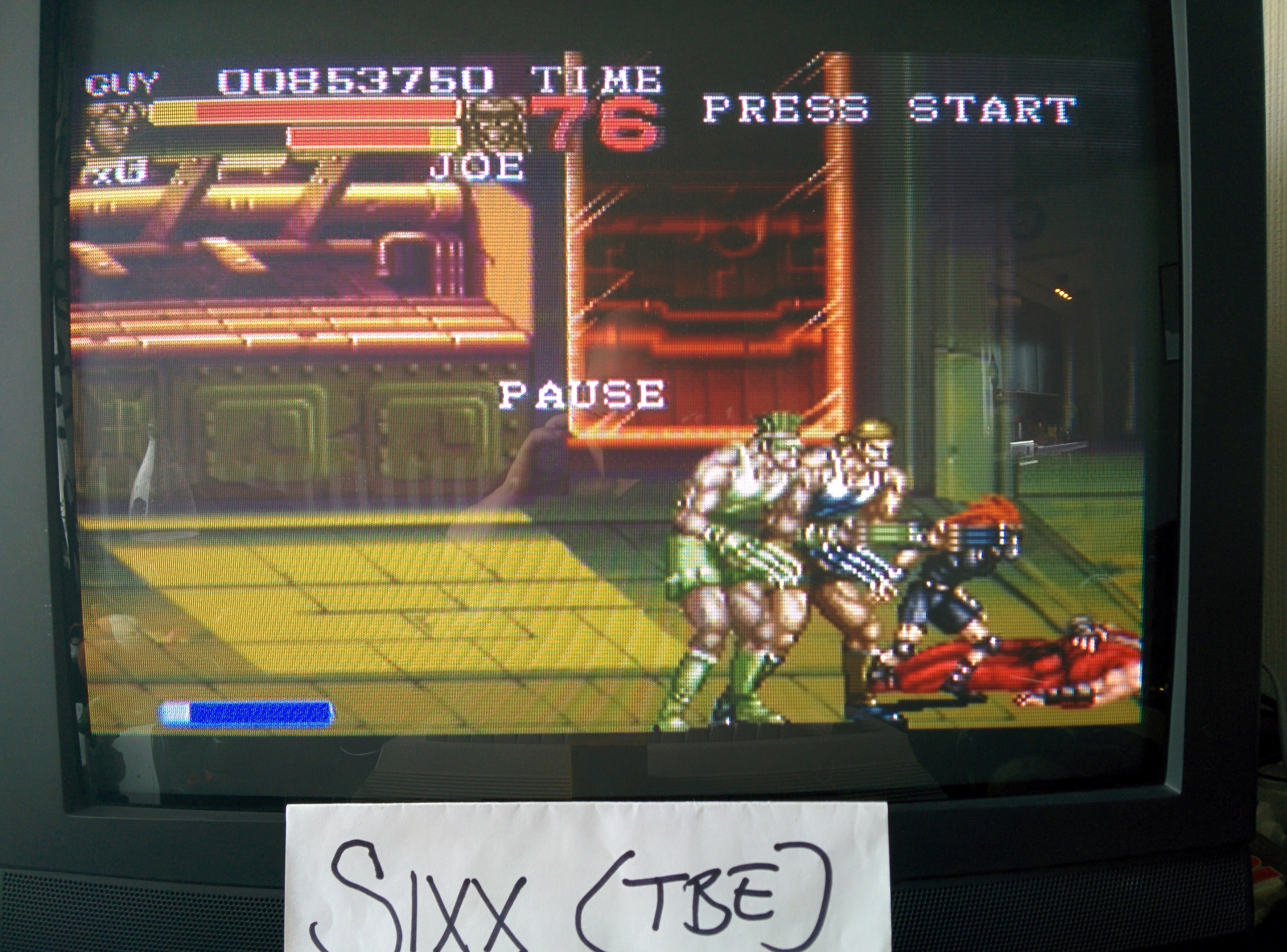 Sixx: Final Fight 3 (SNES/Super Famicom Emulated) 853,750 points on 2014-05-06 10:20:17