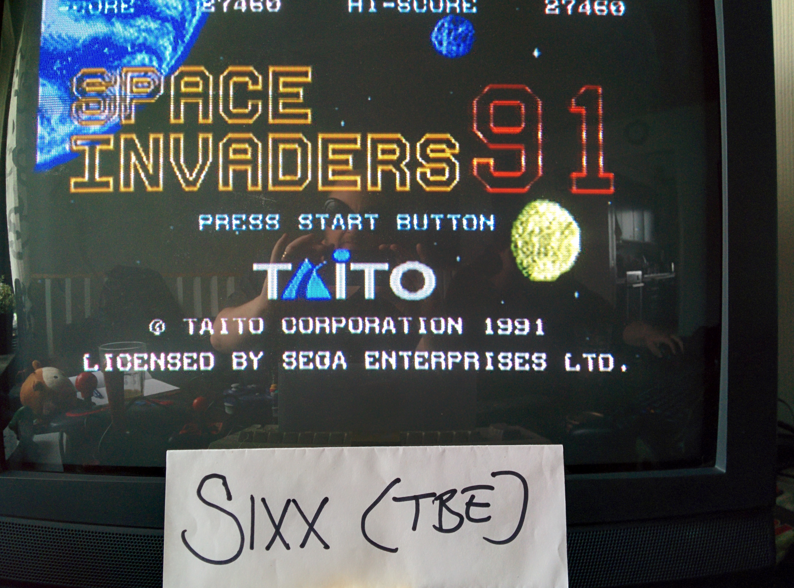 Sixx: Space Invaders 91 (Sega Genesis / MegaDrive Emulated) 27,460 points on 2014-05-07 02:05:31