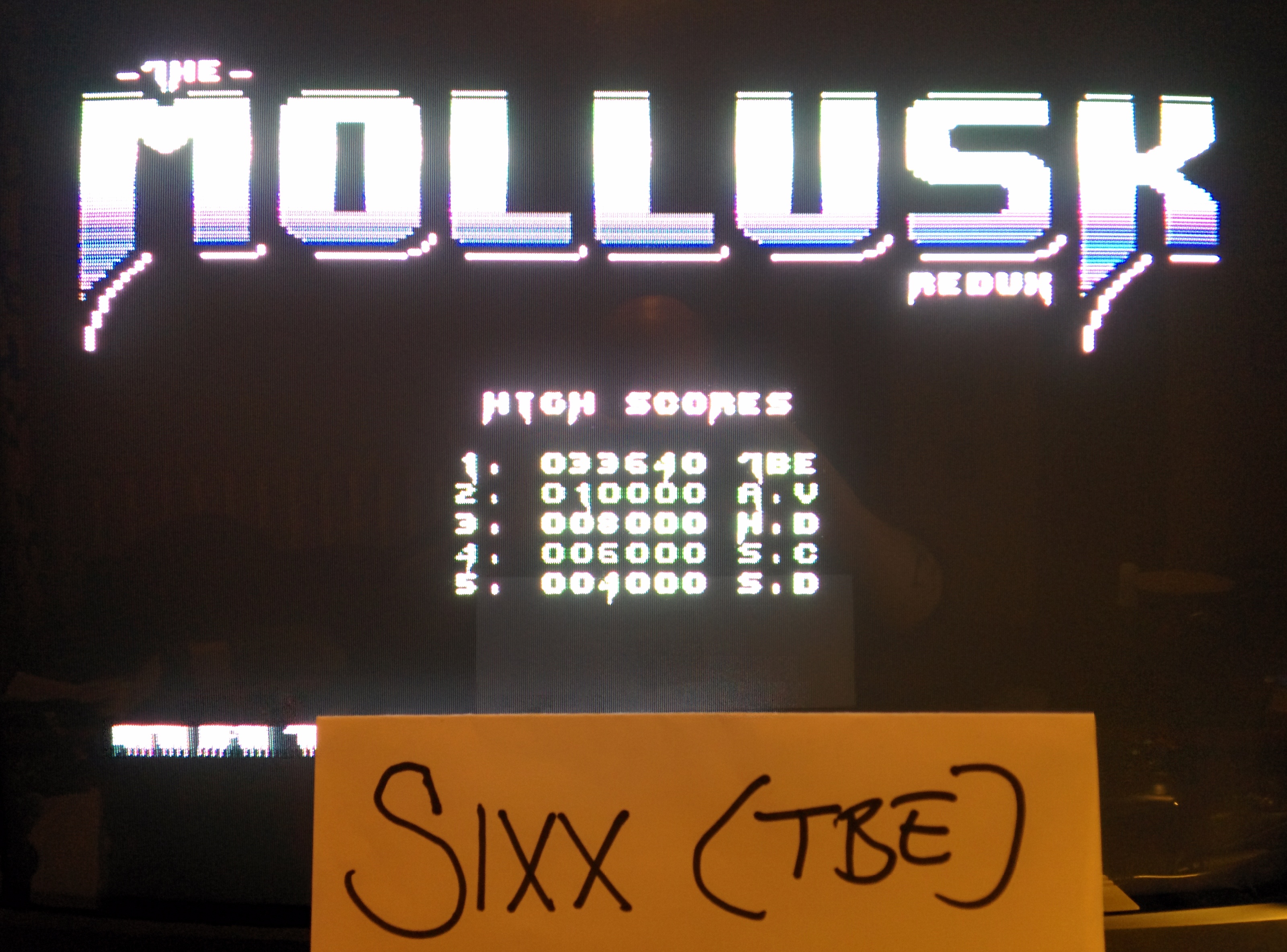 Sixx: Mollusk Redux (Commodore 64) 33,640 points on 2014-05-08 16:39:10