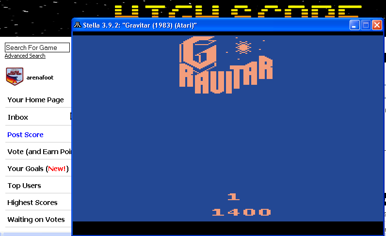 Gravitar 1,400 points