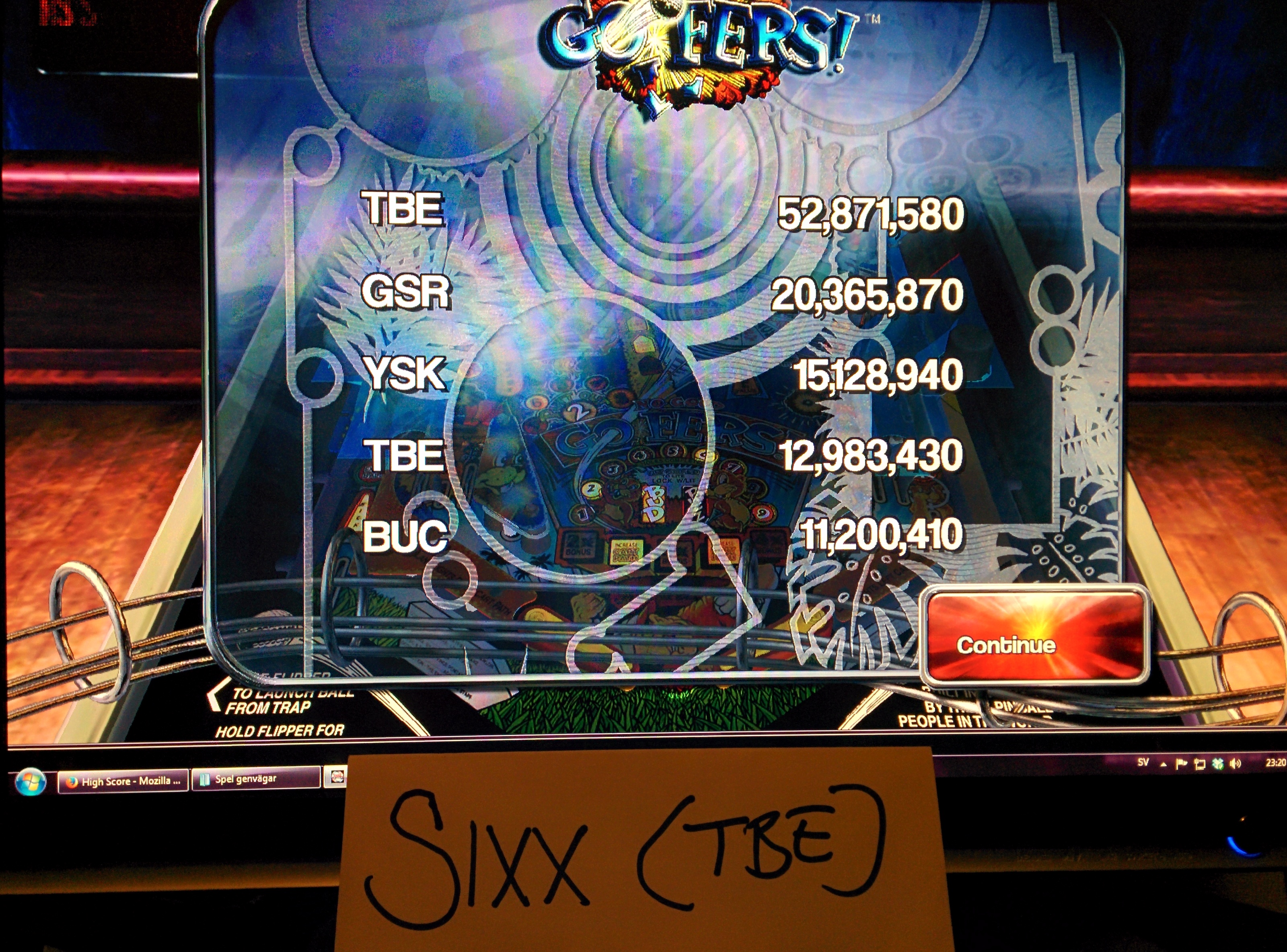 Sixx: Pinball Arcade: No Good Goofers (PC) 52,871,580 points on 2014-05-11 14:09:19