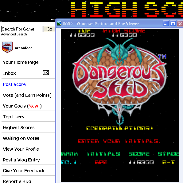 arenafoot: Dangerous Seed [Japan] [dangseed] (Arcade Emulated / M.A.M.E.) 116,300 points on 2014-05-14 19:12:06
