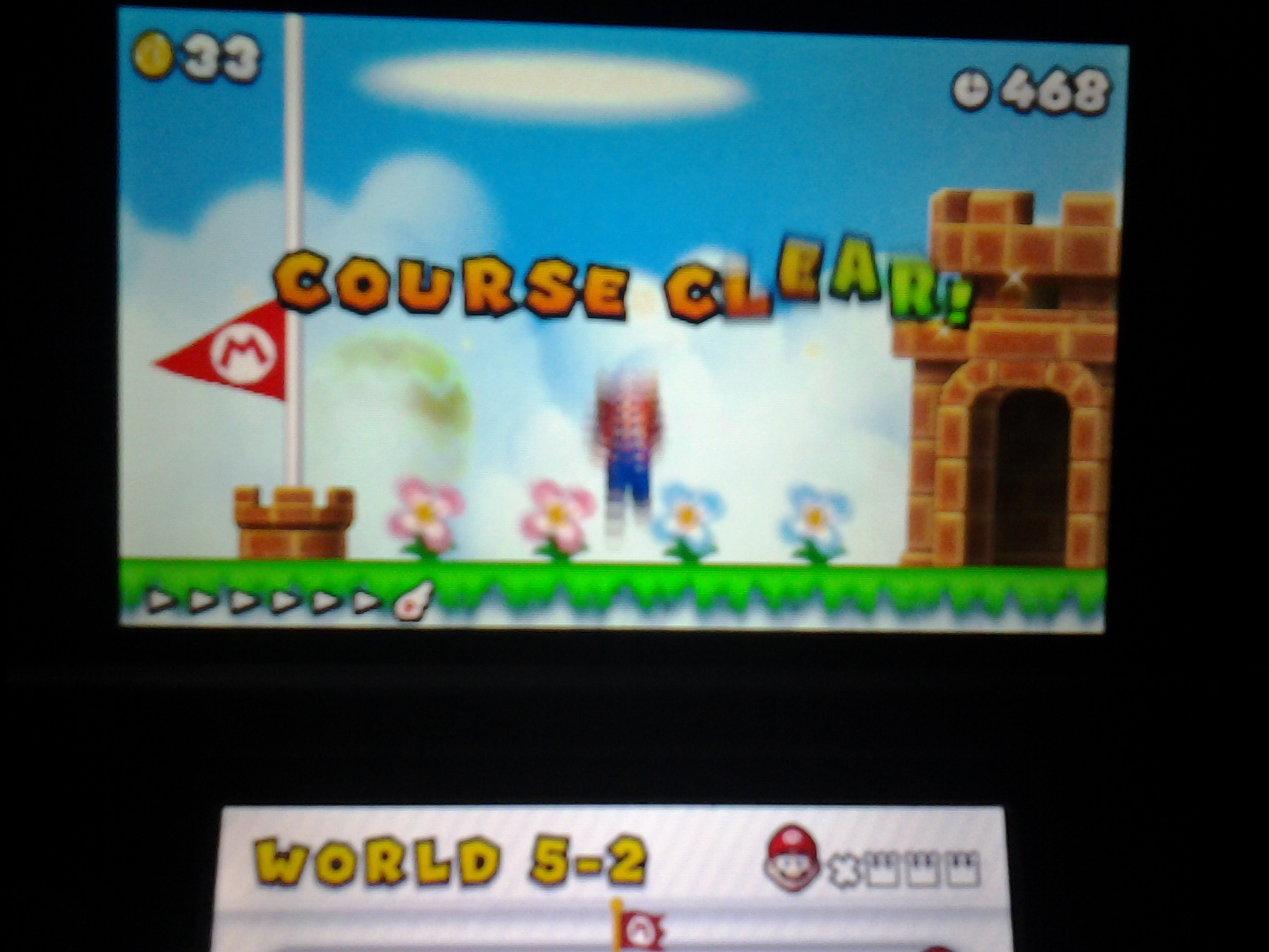 MatthewFelix: New Super Mario Bros. 2: World 5-2 [Remaining Time] (Nintendo 3DS) 468 points on 2014-05-15 23:54:12